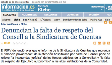 Diario Información, Comunidad Valenciana