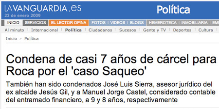 Noticia del diario La Vanguardia