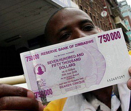 Inflacionario Dólar de Zimbabwe