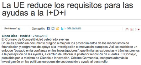 Diario Cinco dias, 27-5-2010 (pinchar)