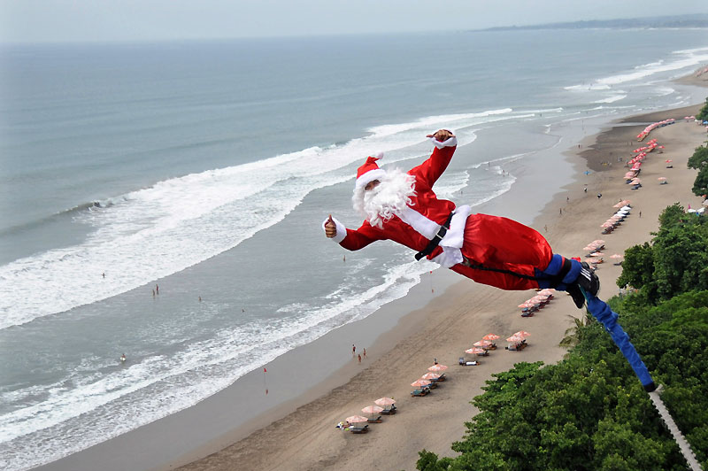 Papá Noel puenting