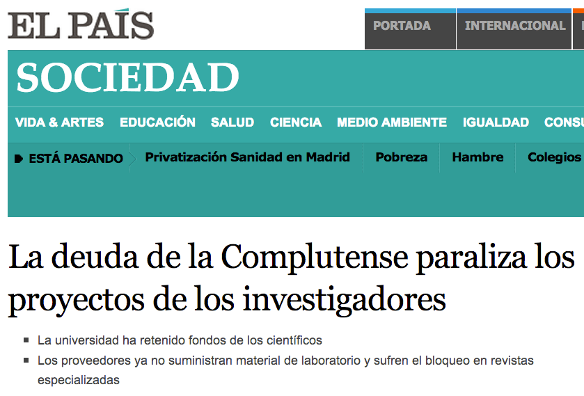 La deuda de la Complutense paraliza los proyectos