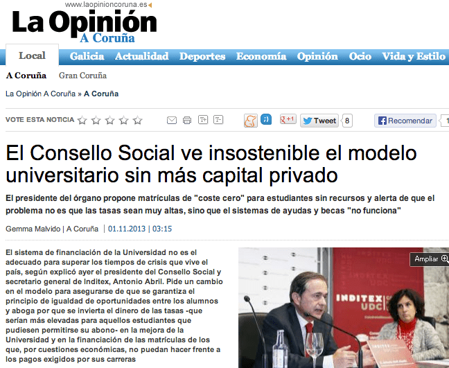 insostenible modelo universitario