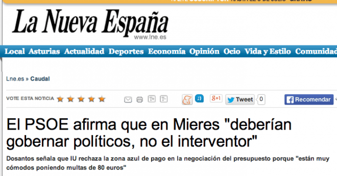 gobierna el Interventor