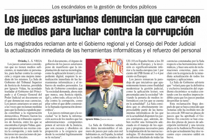 Noticia Jueces contra corrupción