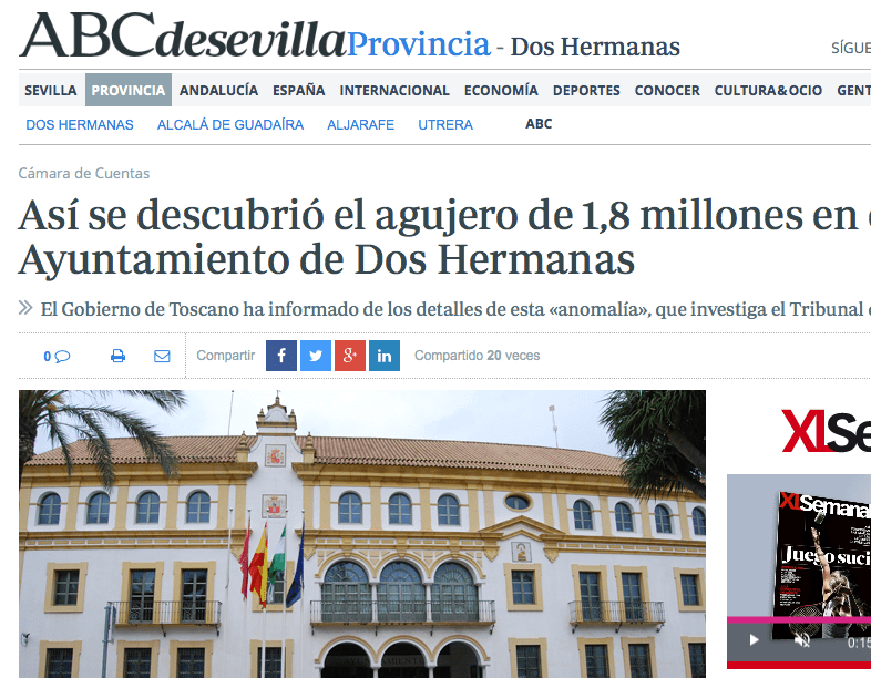 Como se descubrió el quebranto de Dos Hermanas