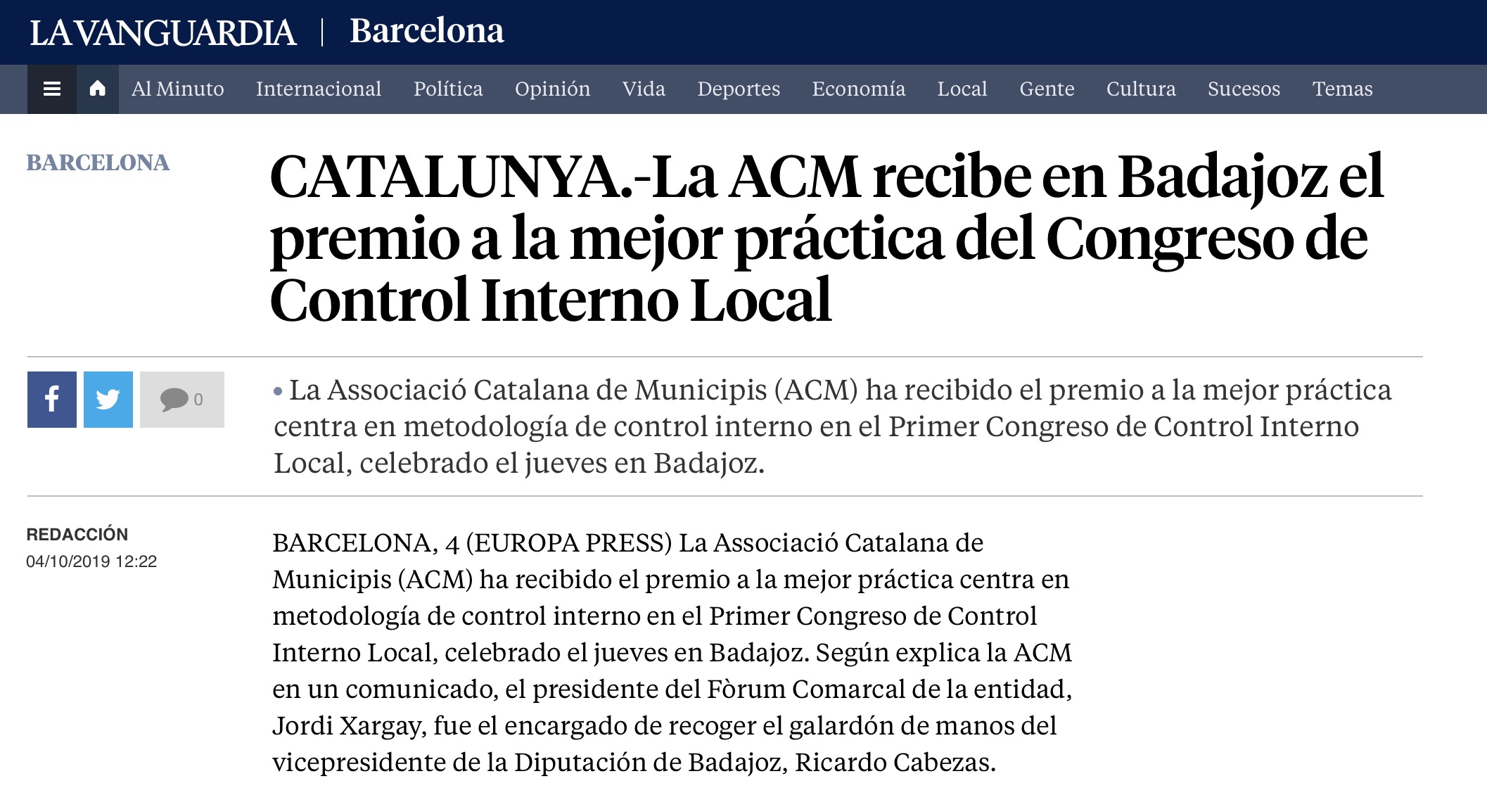 Extraordinarias publicaciones y mejores practicas de control interno