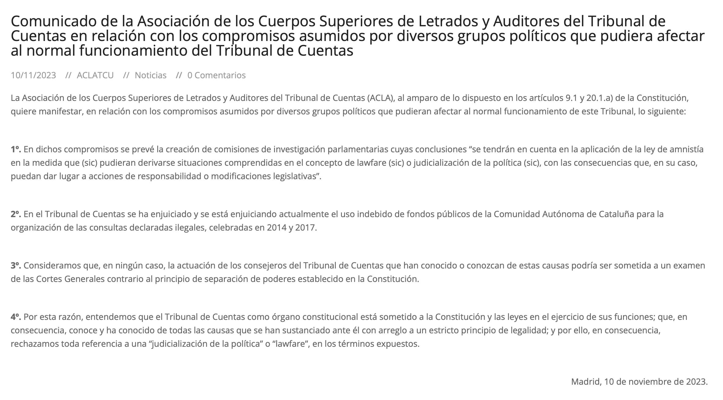 En defensa del Estado de Derecho